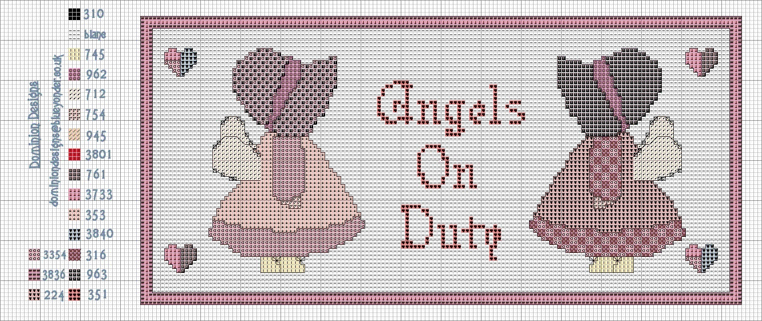 Schema punto croce Angels on Duty2